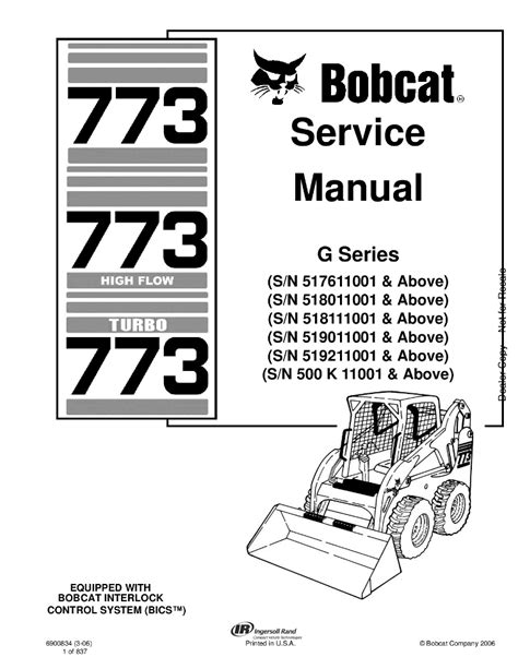 bobcat 773 skid steer loader service manual|bobcat 773 skid steer specs.